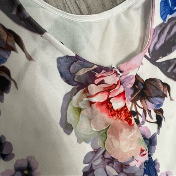 Marc Bouwer Unlimited Spring Floral Dress Cap Sleeve Colorful Size 2X - Picture 9 of 9